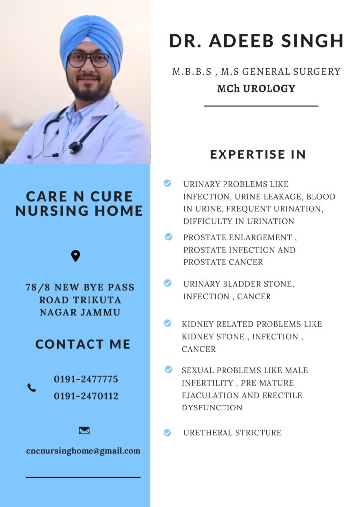 Dr. Adeeb Singh CNC Hopsital Jammu, CarenCureNusringHome in Jammu, MBBS Doctos In Jammu, Specialist Doctors in Jammu Hospital